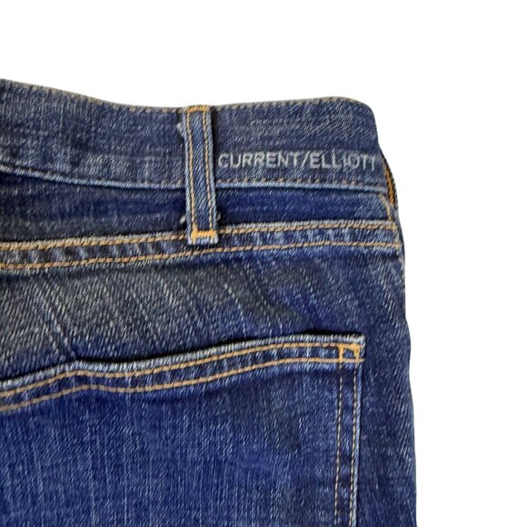 Current/Elliott Womens Blue Cotton/Polyurethane Patterned Denim Jeans Size 27 - Picture 7 of 11